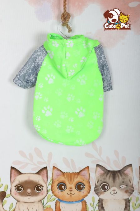 Grey Sleeved Hoodie for Cats